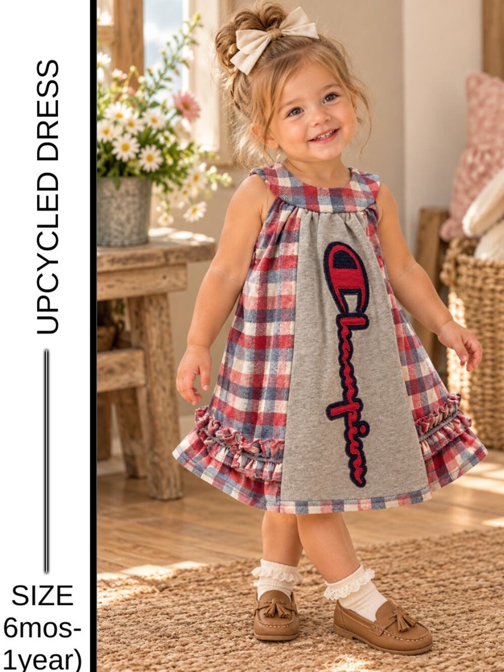 Shuggie Fierce Designs ⭐️ Upcycled Champion Toddler Dress | Size 6mo-1yr  ⭐️
